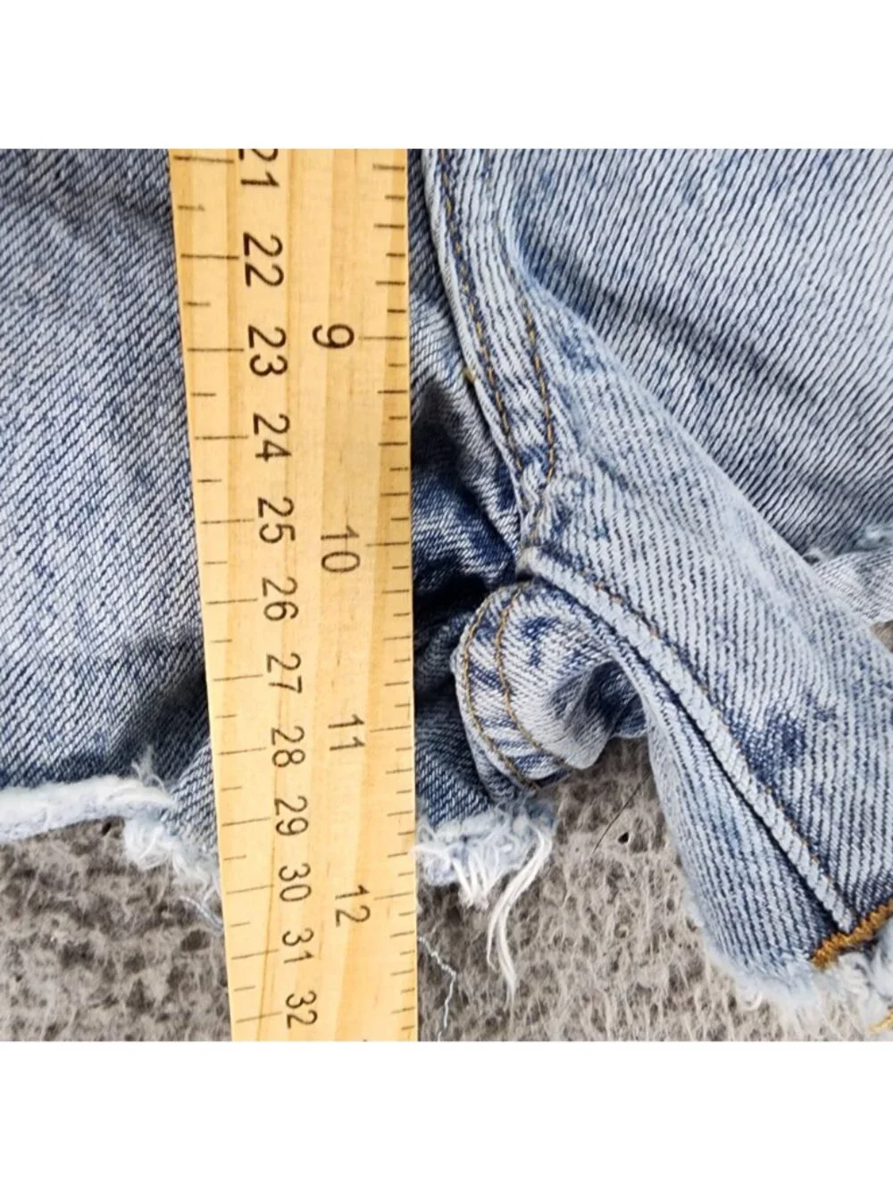 Pistola Shorts Womens 27 Blue Cotton Denim Cutoff Jorts *Read*